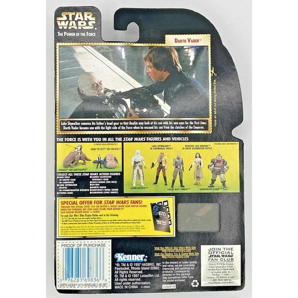 1997 Kenner Star Wars Darth Vader & Freeze Frame Slide NEW SKU‎ U150